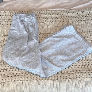 Men's Wide Leg Heather Gray Sweatpants